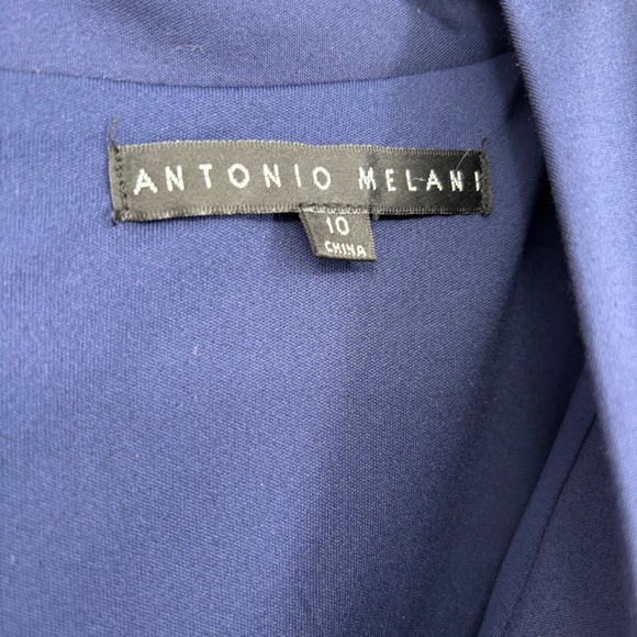 NWT Antonio Melani Sleeveless Shift Dress Sz 10 Bandage Navy Charcoal Retro 00s - Picture 3 of 16